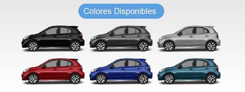 Colores Disponibles Nissan March Plan 84 autos