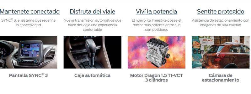 Características de Ford Nuevo Ka Freestyle - Plan 84 Autos en cuotas