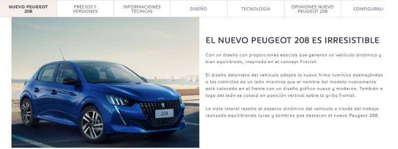 Peugeot 208 Plan 84 Autos en cuotas